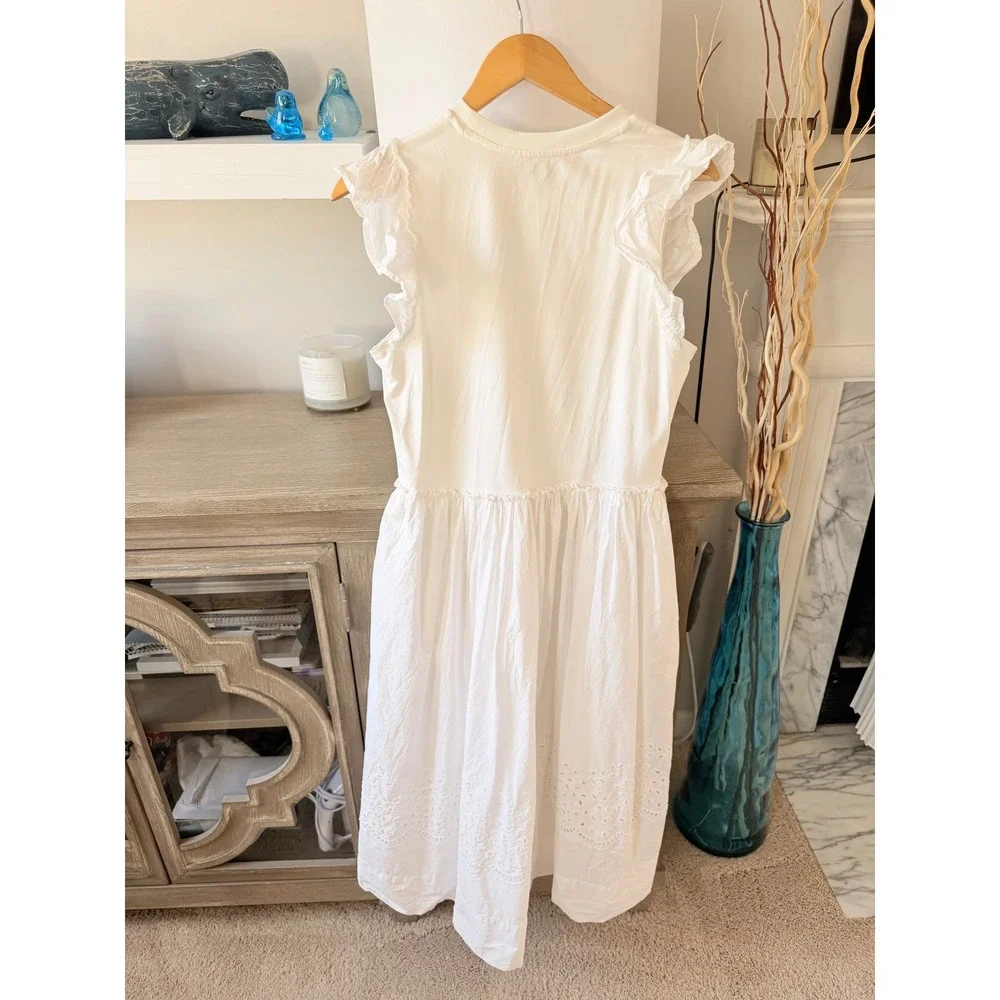 Philosophy‎ Mixed Media Eyelet Dress Womens White Medium